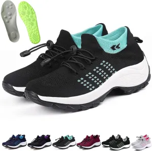 Comfort Wear Orthowear Shoes for Women, Comfortwear Ortho Stretch Cushion Shoes, Air Cushion Orthopedic Walking Nurse Sneakers Wide Width Fit with Insoles