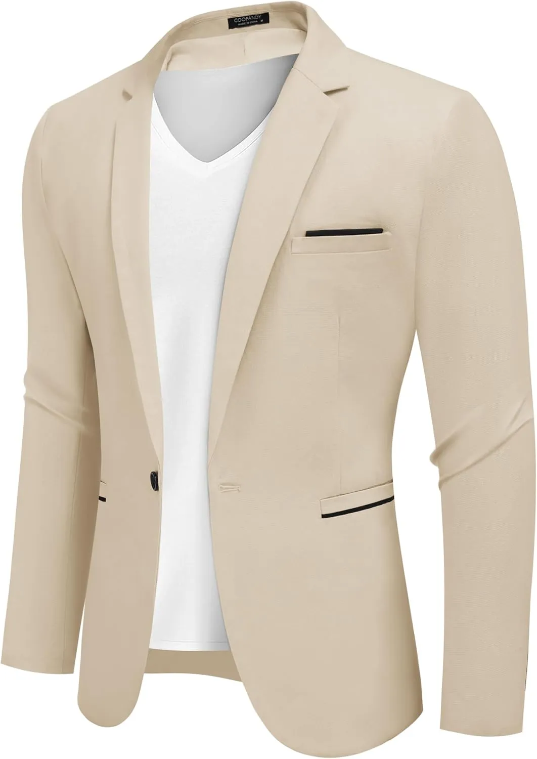 COOFANDY Men's Casual Blazers Sport Coats Slim Fit Cotton Sport Jackets 1 Button Lightweight Suit Jackets