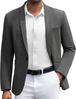 COOFANDY Men's Casual Blazers Sport Coats Slim Fit Cotton Sport Jackets 1 Button Lightweight Suit Jackets