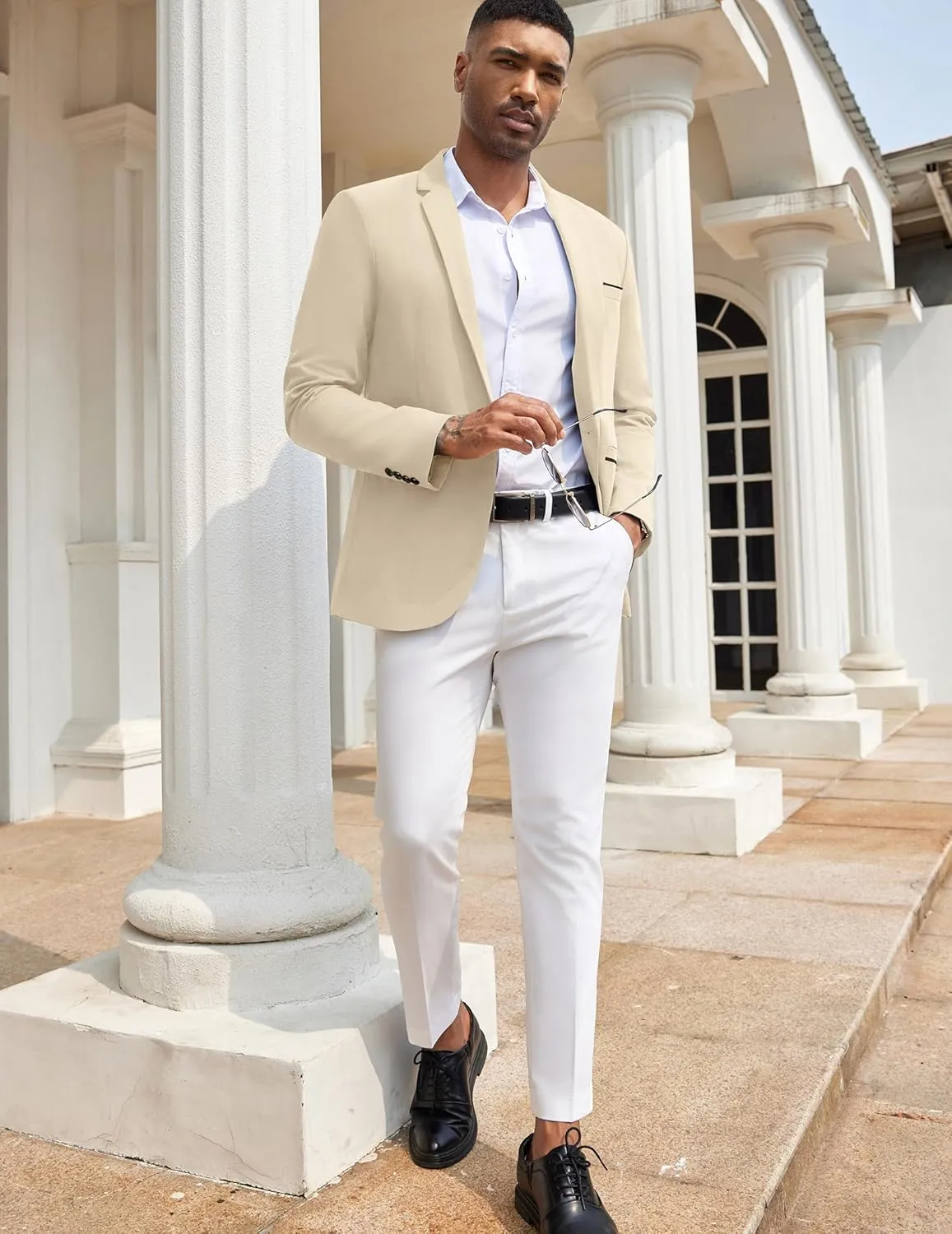 COOFANDY Men's Casual Blazers Sport Coats Slim Fit Cotton Sport Jackets 1 Button Lightweight Suit Jackets