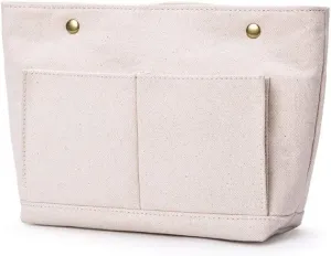 Cosmetic Bags - Bag Organizer Insert with Purse Dividers - Inside Purse Organizer for Easy Storage -Lightweight and Convenient (S, Beige)