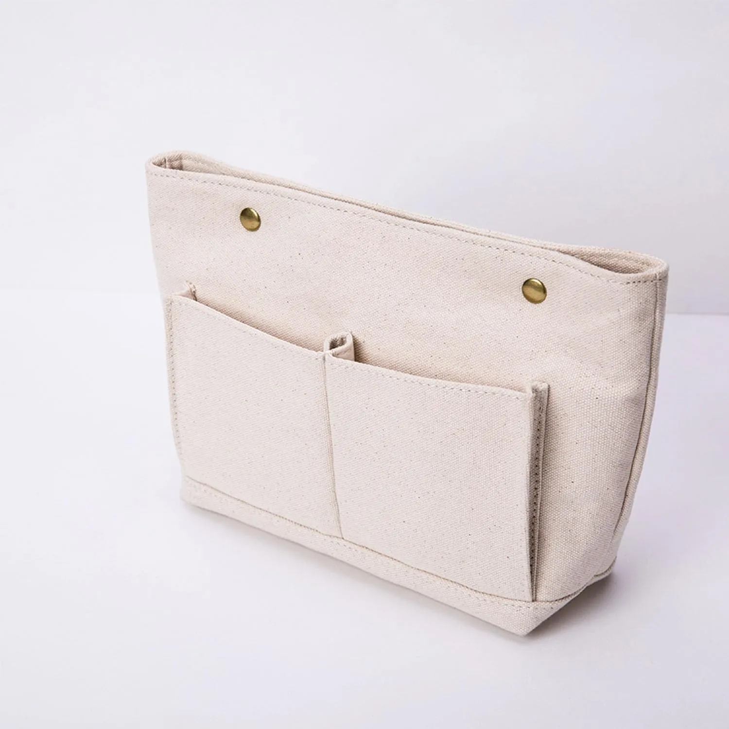 Cosmetic Bags - Bag Organizer Insert with Purse Dividers - Inside Purse Organizer for Easy Storage -Lightweight and Convenient (S, Beige)