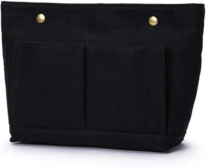 Cosmetic Bags - Bag Organizer Insert with Purse Dividers - Inside Purse Organizer for Easy Storage -Lightweight and Convenient (S, Black)