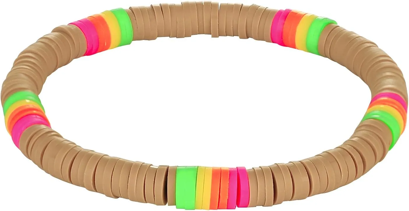 CQUAN CHI Friendship Bracelets Heishi Beaded Stretch Bracelets Vintage Bracelets For Women