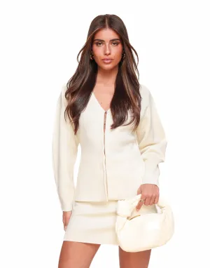 Creme Stretchy LS - Vest