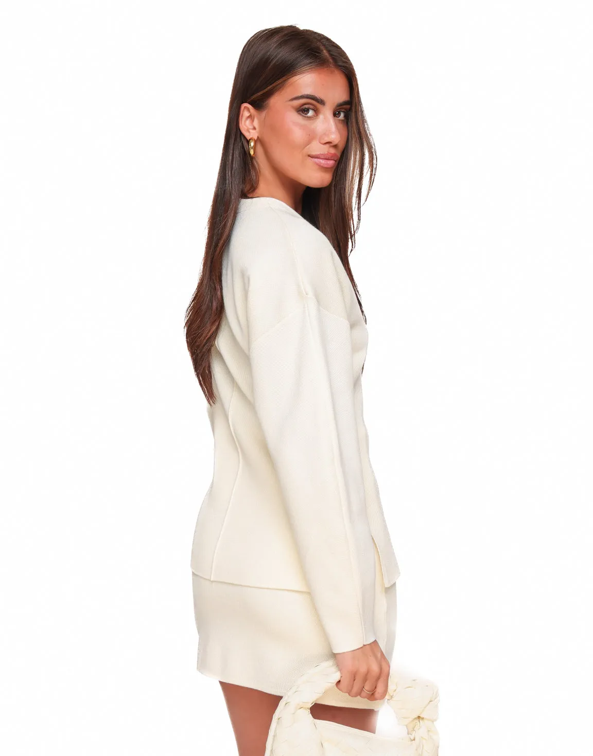 Creme Stretchy LS - Vest