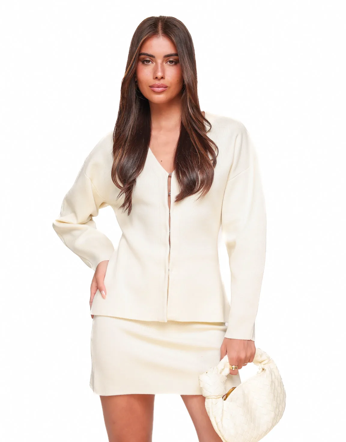 Creme Stretchy LS - Vest