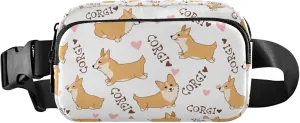 Cute Cartoon Welsh Corgi Women Fanny Packs Belt Bag Hip Pack Waterproof Bright Colored Waist Pouches for Men