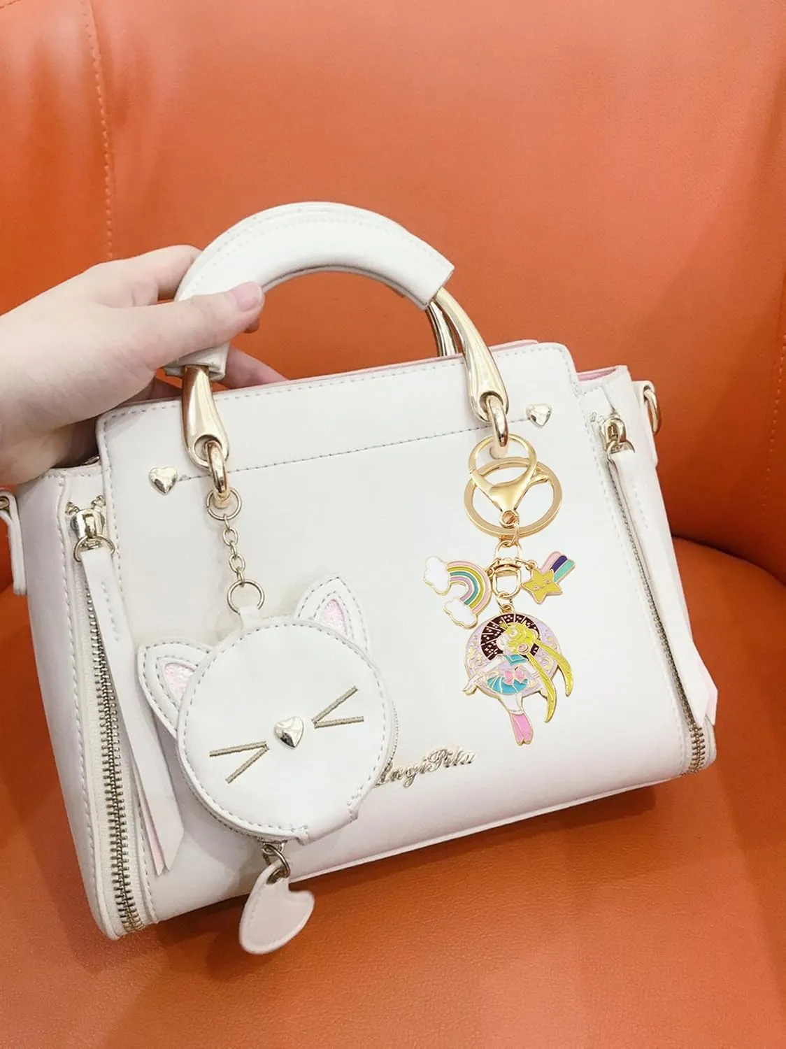 Cute Couples Keychains Anime Charms Key Rings Purse Charms