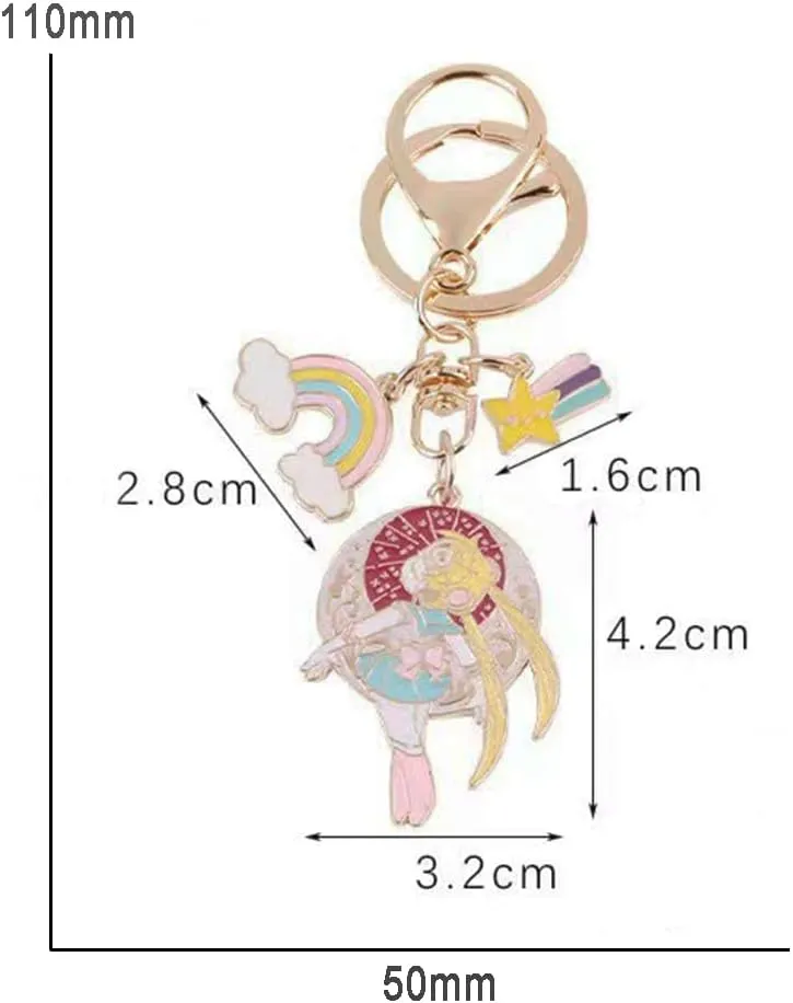 Cute Couples Keychains Anime Charms Key Rings Purse Charms