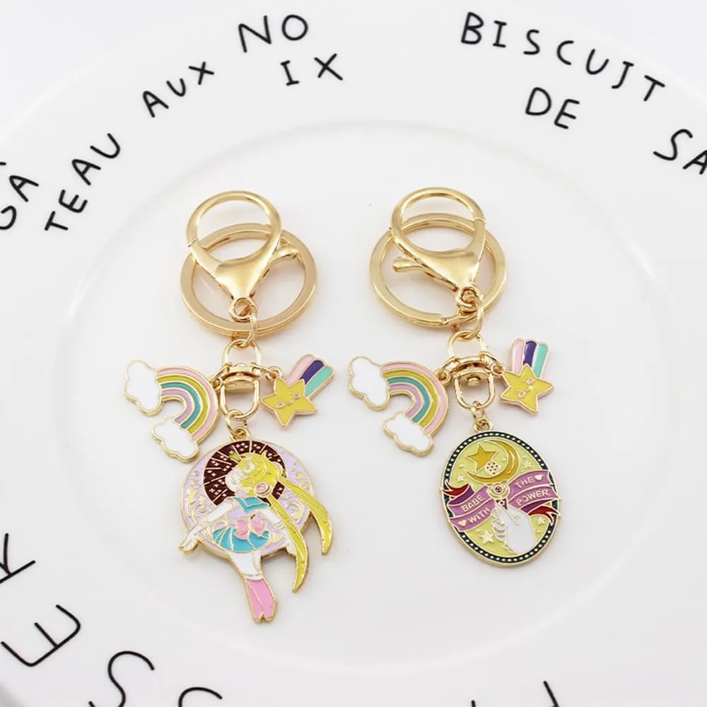 Cute Couples Keychains Anime Charms Key Rings Purse Charms