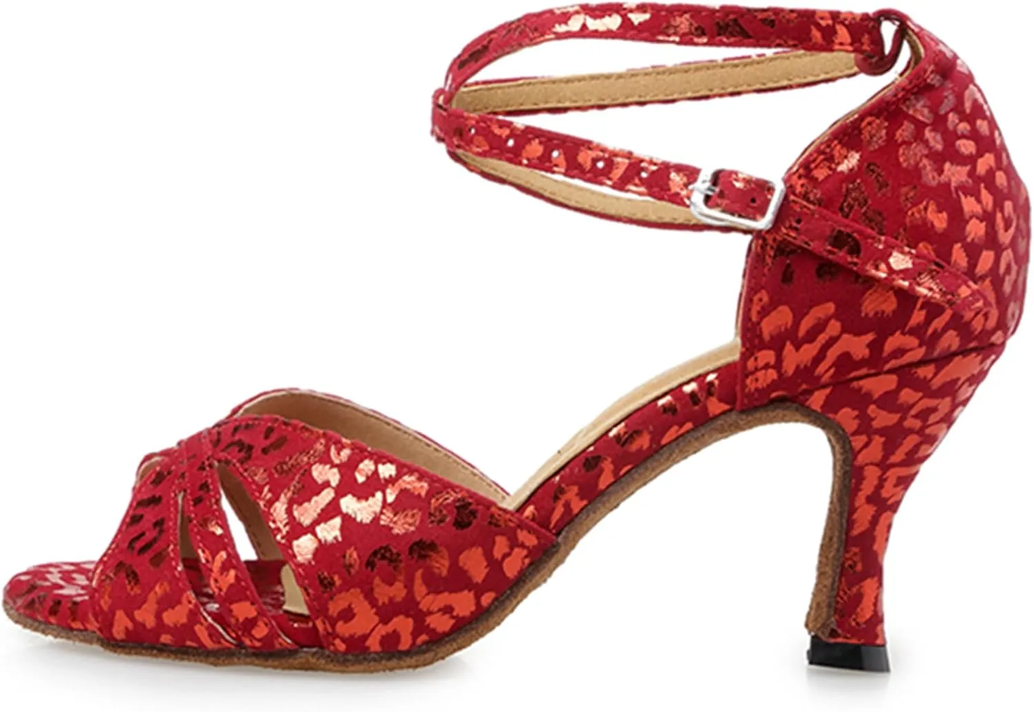 Dance Heel for Women Girls Cross Strap Ballroom Shoes Bridal Wedding Sandals X009