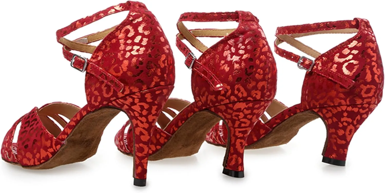 Dance Heel for Women Girls Cross Strap Ballroom Shoes Bridal Wedding Sandals X009