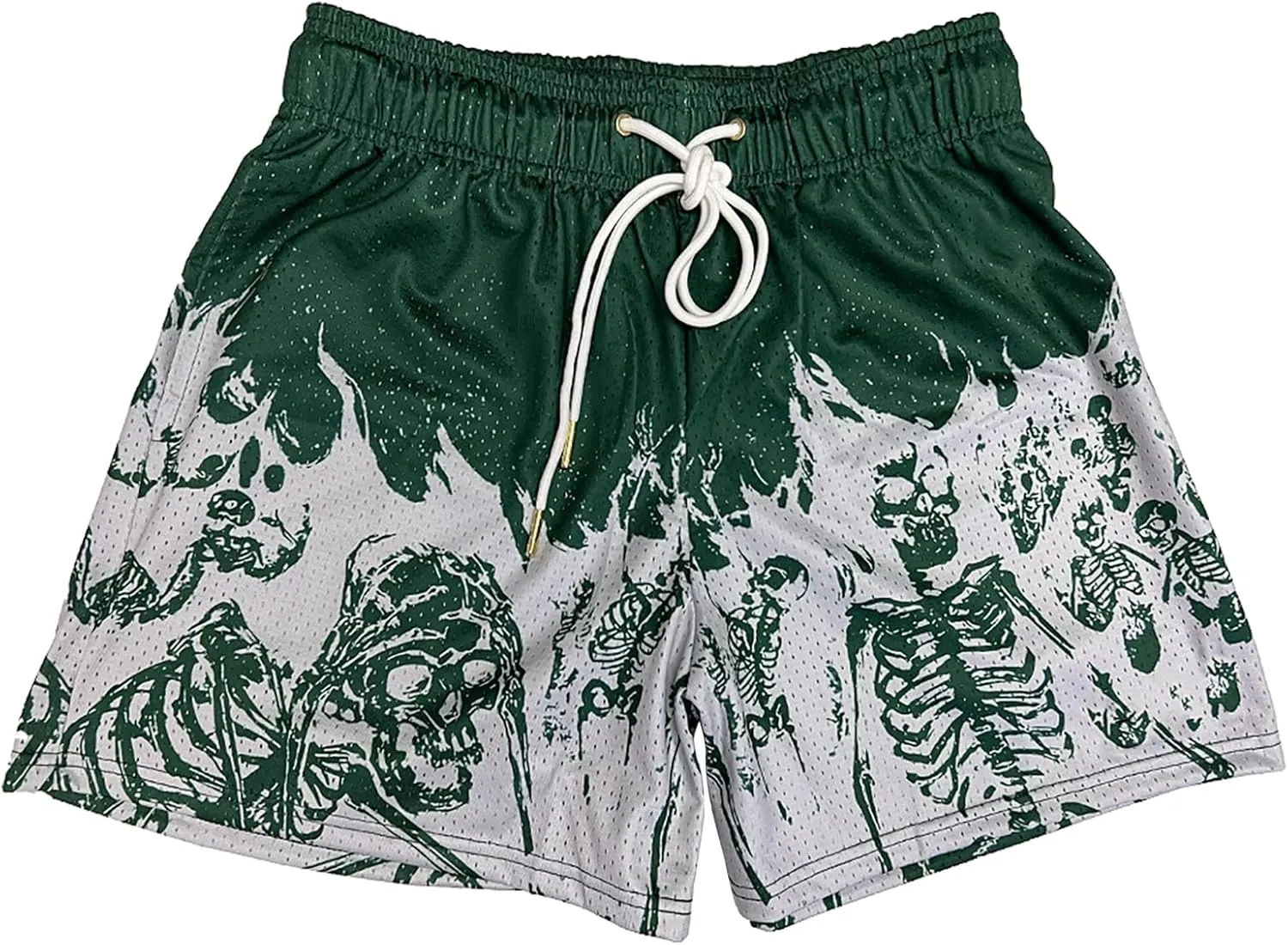 DIOTSR Mens Graphic Shorts Casual Flat Front Shorts Cool Streetwear Designer Shorts Drawstring Summer