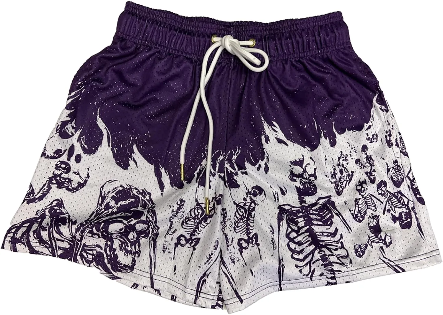 DIOTSR Mens Graphic Shorts Casual Flat Front Shorts Cool Streetwear Designer Shorts Drawstring Summer