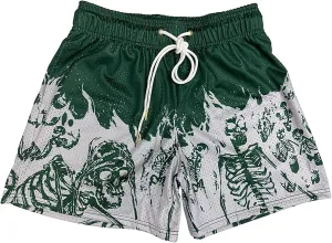 DIOTSR Mens Graphic Shorts Casual Flat Front Shorts Cool Streetwear Designer Shorts Drawstring Summer