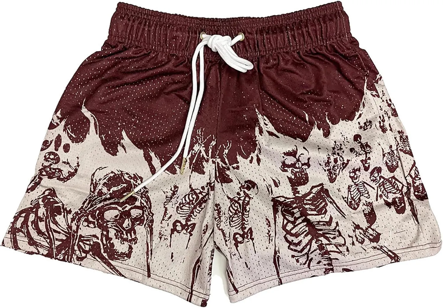 DIOTSR Mens Graphic Shorts Casual Flat Front Shorts Cool Streetwear Designer Shorts Drawstring Summer
