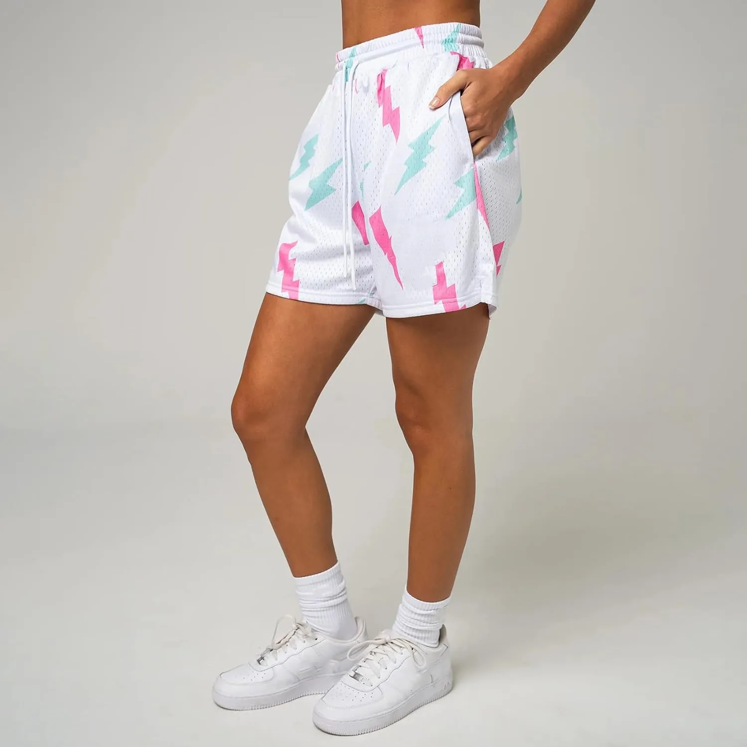 DIOTSR Mens Graphic Shorts Summer Casual Flat Front Shorts Cool Streetwear Designer Shorts Drawstring