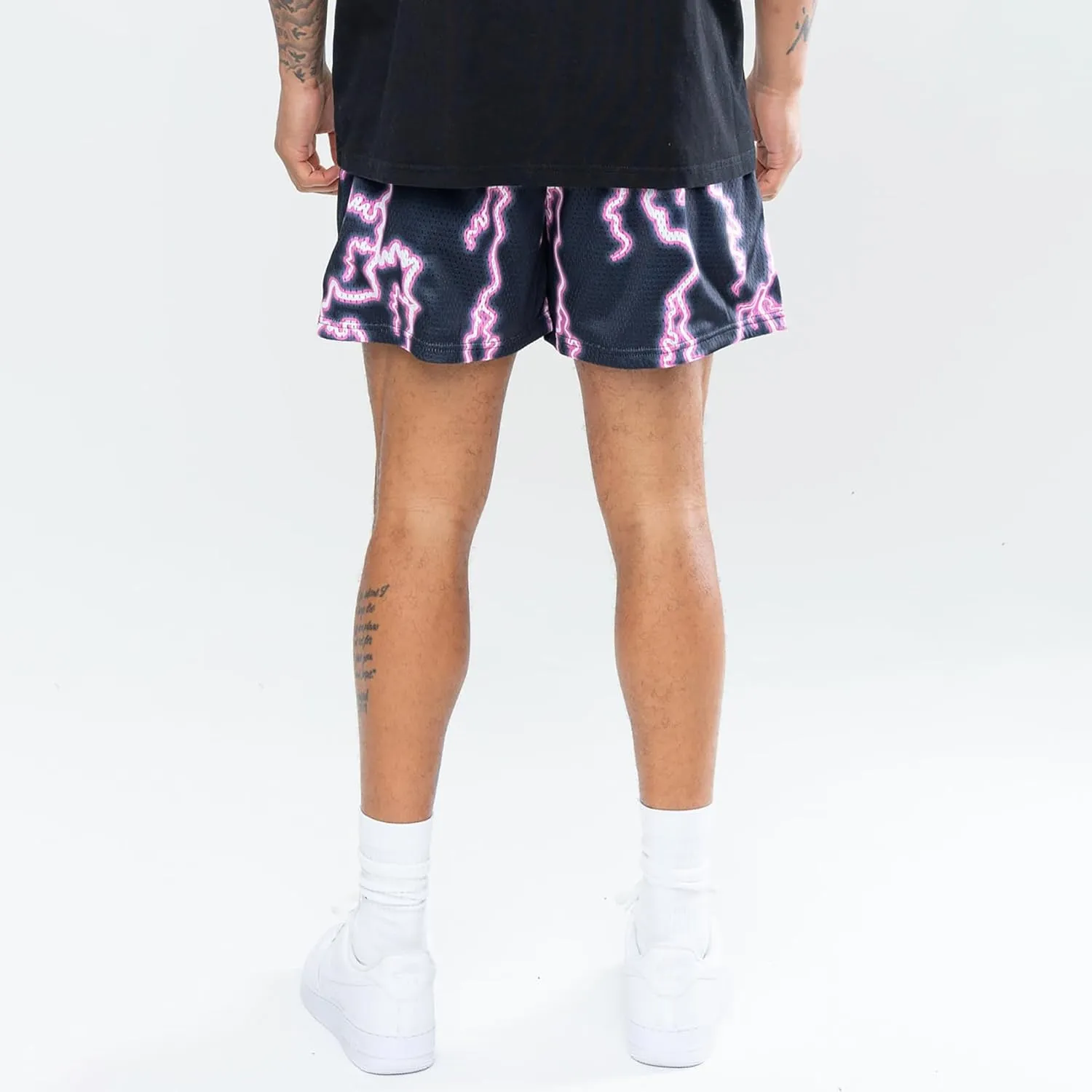 DIOTSR Mens Graphic Shorts Summer Casual Flat Front Shorts Cool Streetwear Designer Shorts Drawstring