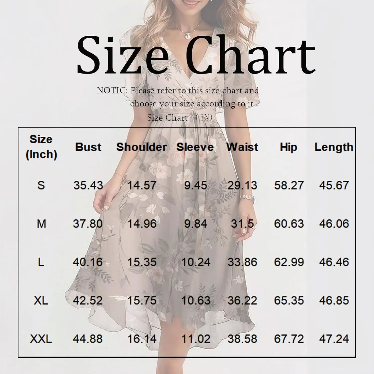 Dresses for Women 2025 Summer Print V-Neck Empire Waist Chiffon A-Line Dress Belted Elegant Flowy Dresses