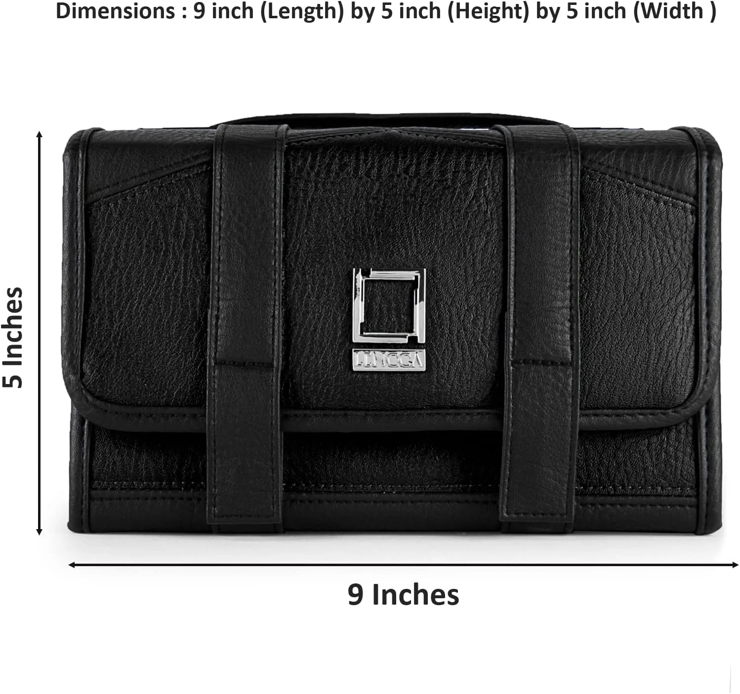 eBigValue ravel Hanging Toiletry Bag for Men Women Travel Kit Shaving Bag Waterproof Large Makeup Bag Wash Bag Makeup Organizer Cosmetic Case for Bathroom Shower, Medium, Black, MH_LENLEA020_MKVEB1