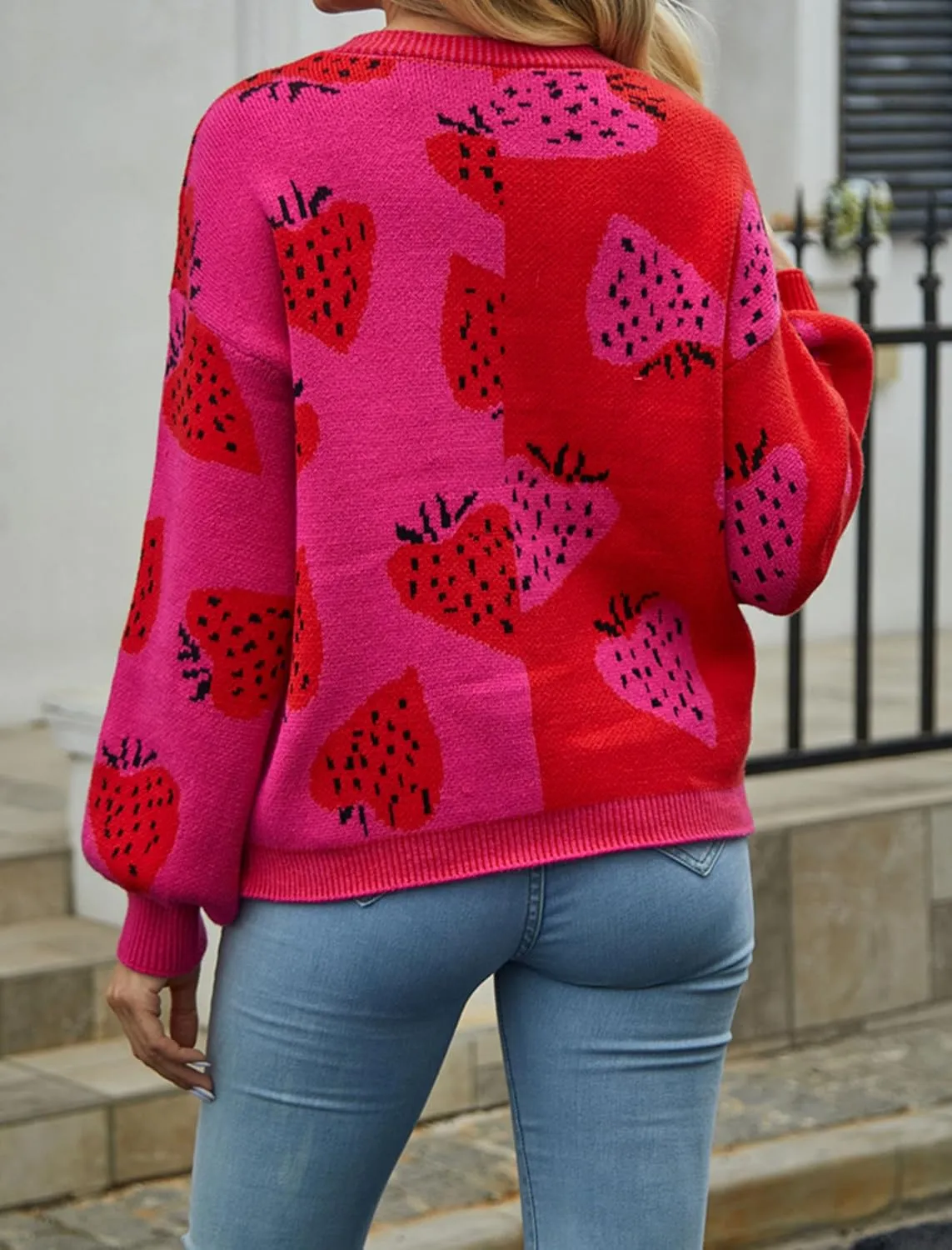 ECOWISH Women Floral Cropped Cardigan: Fall Long Sleeve Open Front Fuzzy Daisy Print Knit Sweaters Casual Y2k Outerwear