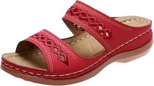 Eduavar Sandals for Women Casual Summer, Orthopedic Sandals for Women Comfortable Open Toe Sandals Casual Beach Slippers