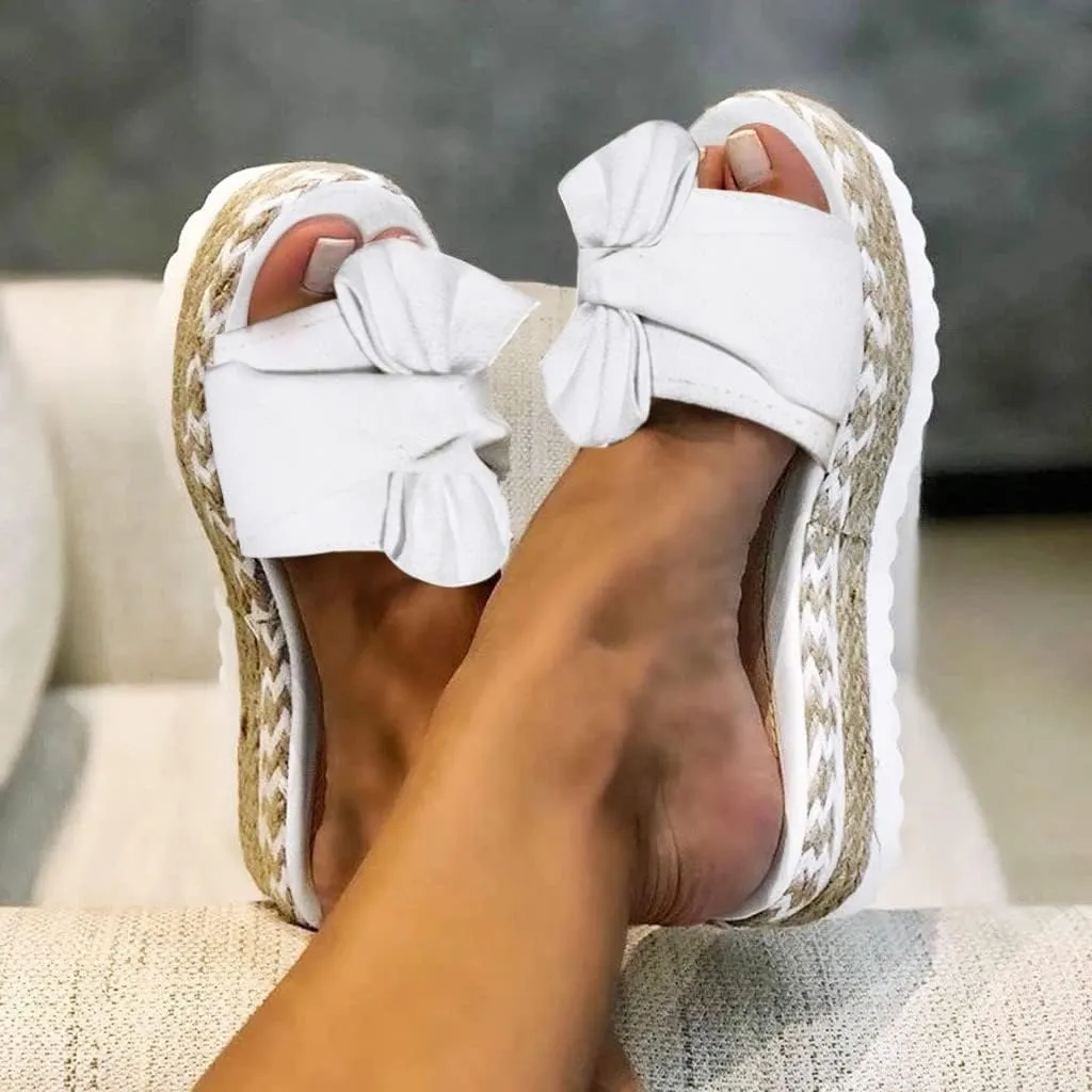 Eduavar Sandals for Women Dressy Summer, Platform Sandals Women Casua Espadrille Wedge Sandals Summer Beach Sandals Slippers