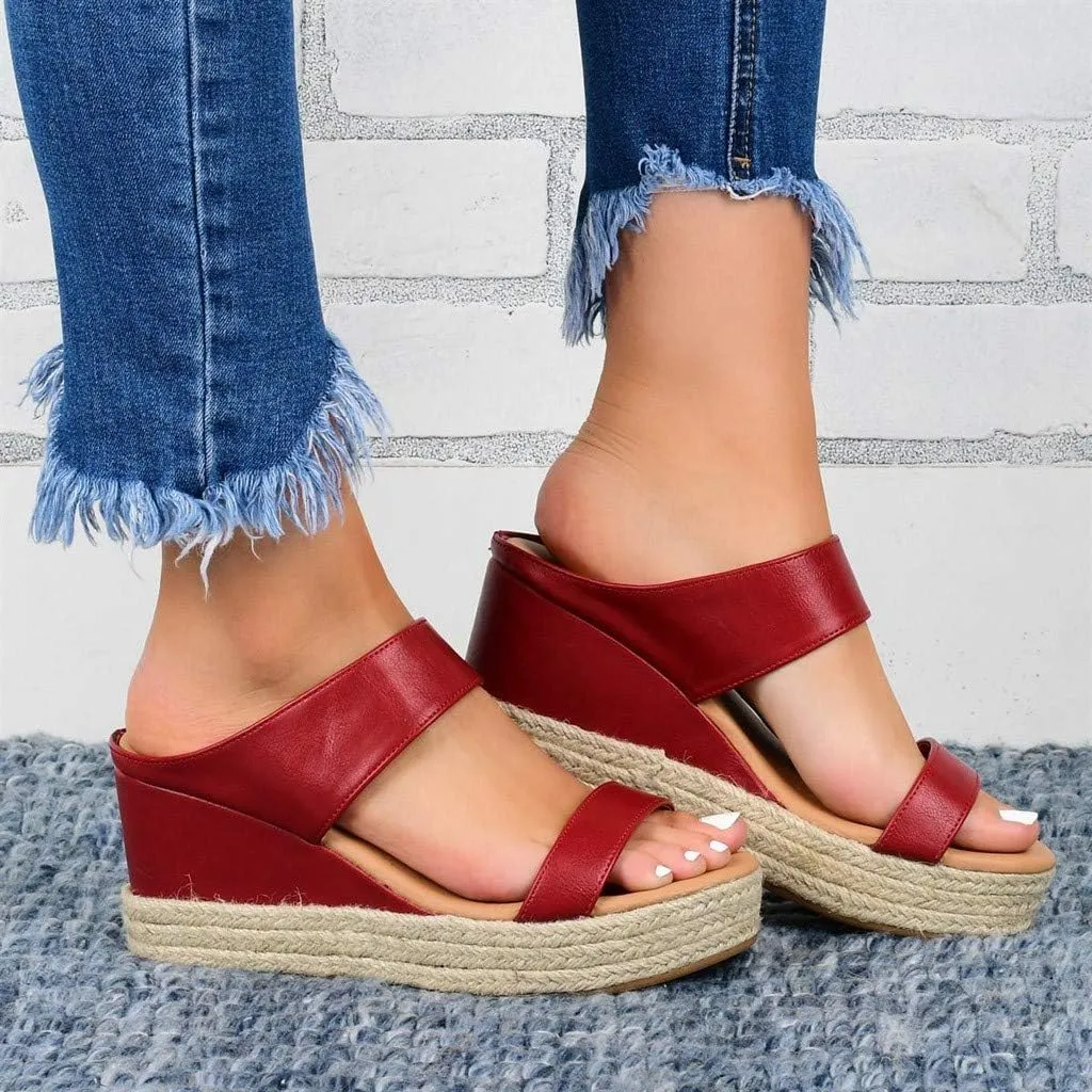 Eduavar Wedge Sandals for Women Dressy, Espadrille Sandals for Women Casual Open Toe Platform Sandals Summer Beach Sandals