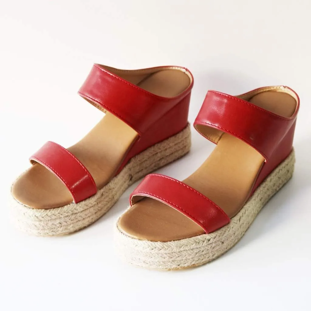 Eduavar Wedge Sandals for Women Dressy, Espadrille Sandals for Women Casual Open Toe Platform Sandals Summer Beach Sandals