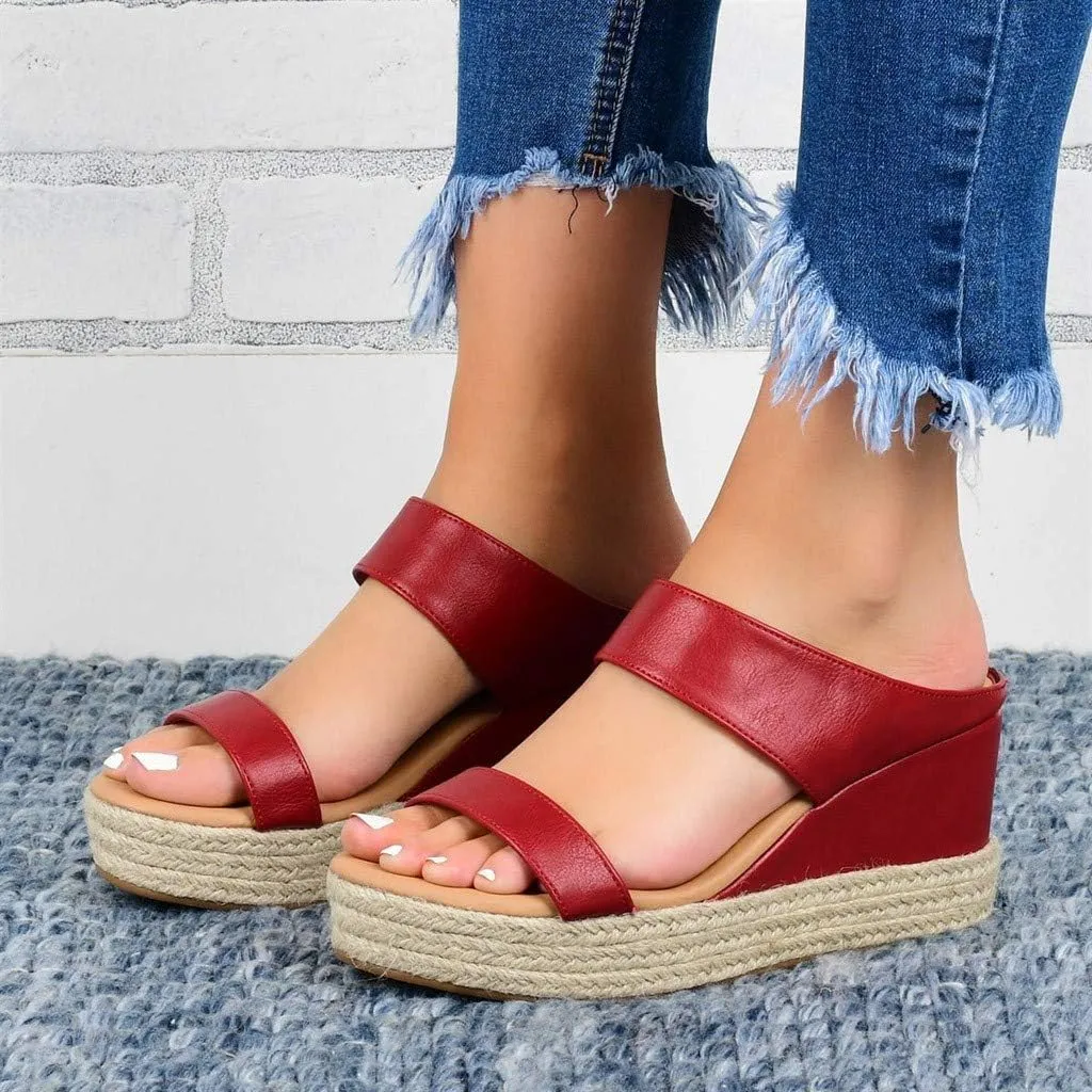 Eduavar Wedge Sandals for Women Dressy, Espadrille Sandals for Women Casual Open Toe Platform Sandals Summer Beach Sandals