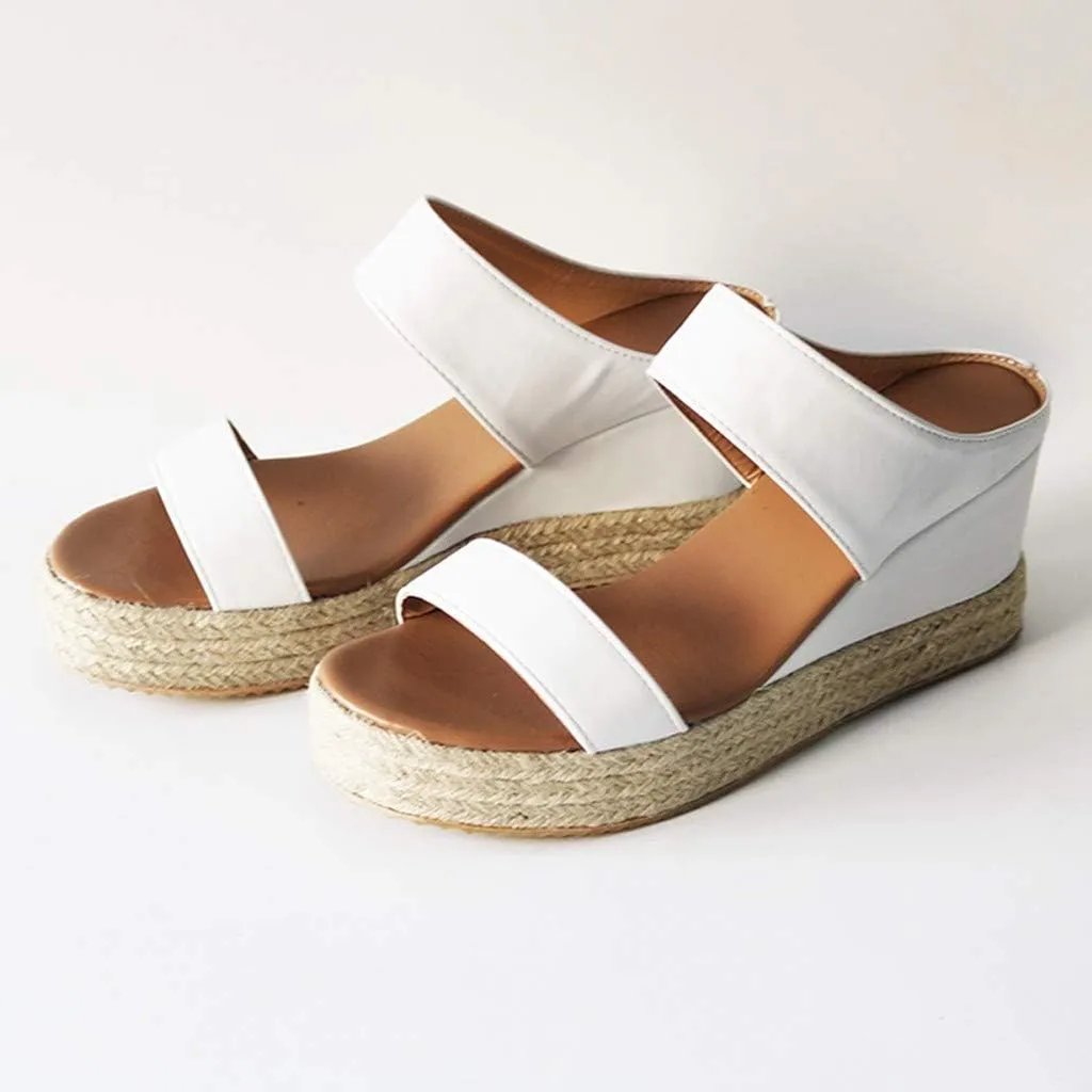 Eduavar Wedge Sandals for Women Dressy, Espadrille Sandals for Women Platform Open Toe Sandals Slippers Summer Beach Sandals