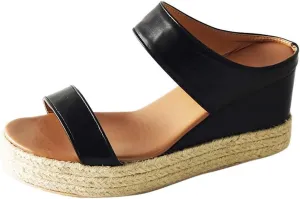 Eduavar Wedge Sandals for Women Dressy, Espadrille Sandals for Women Platform Open Toe Sandals Slippers Summer Beach Sandals
