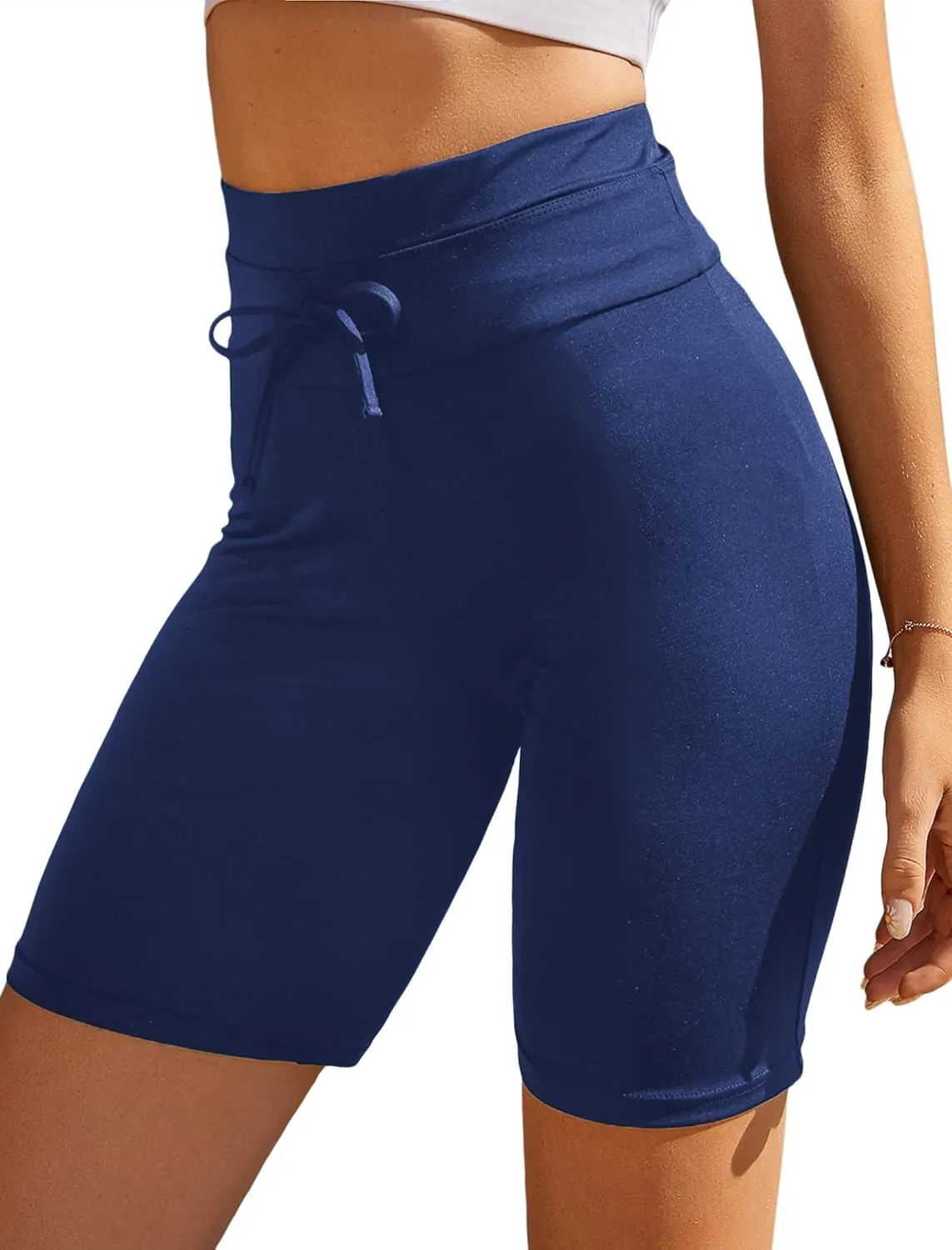 Ekouaer Women's Board Shorts High Waist Swim Shorts Beach Surf Swimwear Shorts S-4XL