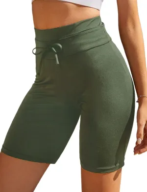 Ekouaer Women's Board Shorts High Waist Swim Shorts Beach Surf Swimwear Shorts S-4XL