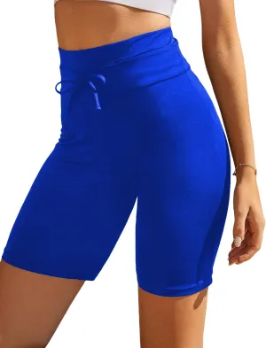 Ekouaer Women's Board Shorts High Waist Swim Shorts Beach Surf Swimwear Shorts S-4XL