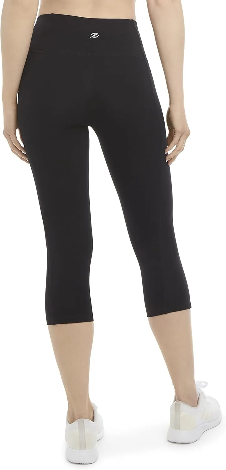 Energy Zone Women's Cotton Stretch Crop Legging with Pockets