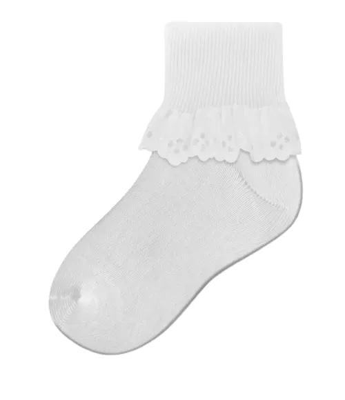 Eyelet Lace Trim Socks