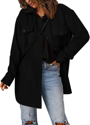 Febecool Cardigan For Women Long Sleeve Slim Fit Double Breasted Coat Denim Jacket For Women Winter Coats For Women Oversized