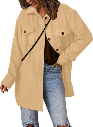 Febecool Cardigan For Women Long Sleeve Slim Fit Double Breasted Coat Denim Jacket For Women Winter Coats For Women Oversized