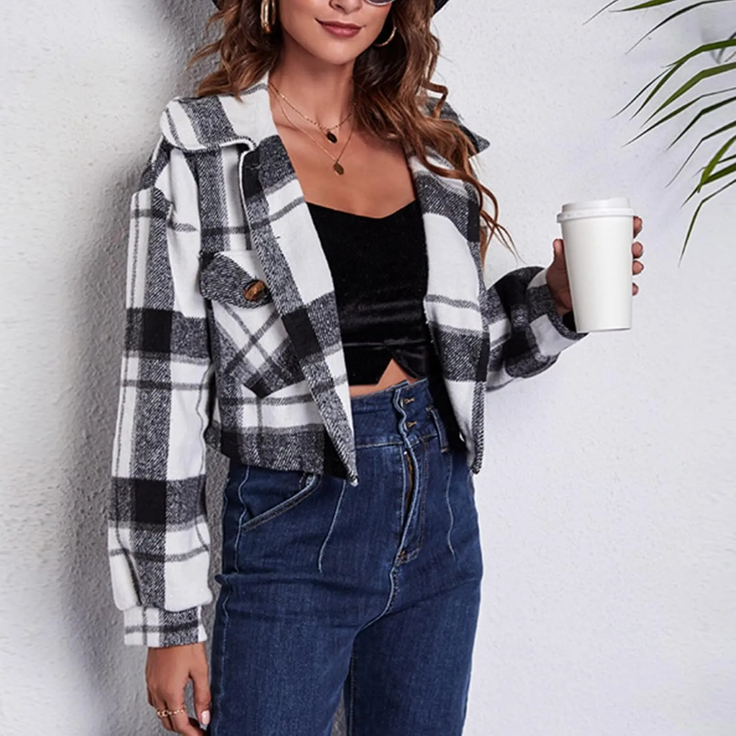 Febecool Cardigan Sweaters For Women Plus Size Plush Sweater Jacket Black Cardigan For Women Solid Stripe Rain Jacket