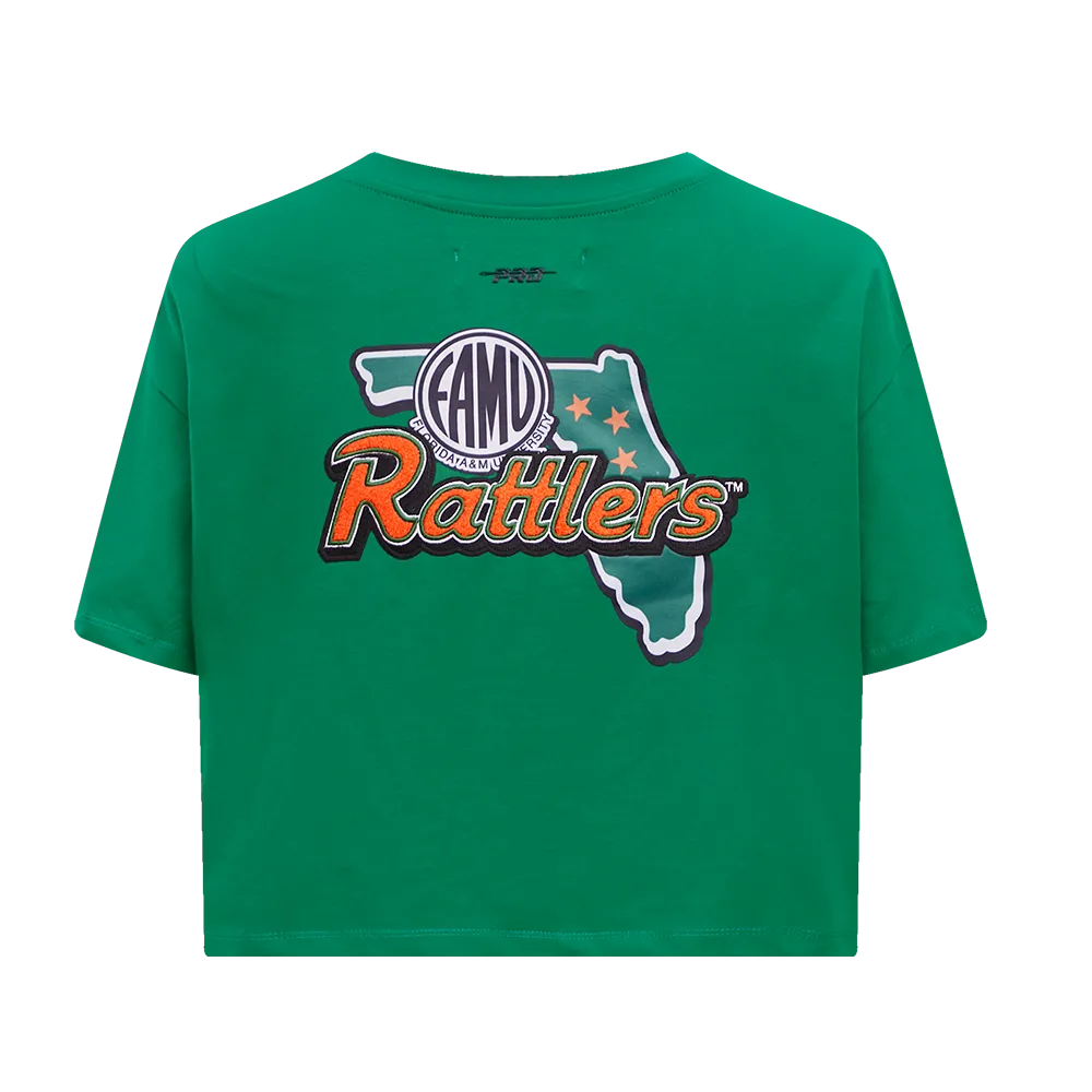 FLORIDA A&M UNIVERSITY HOMECOMING SINGLE JERSEY BOXY TEE (KELLY GREEN)