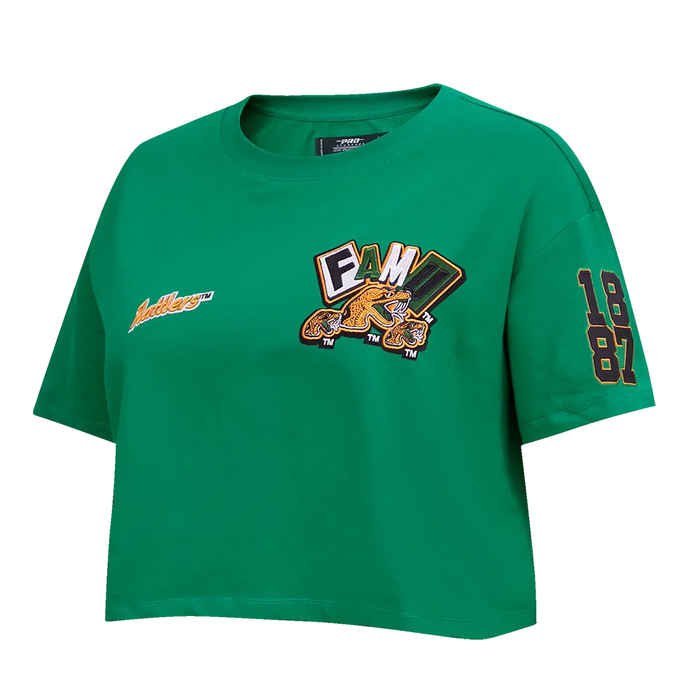FLORIDA A&M UNIVERSITY HOMECOMING SINGLE JERSEY BOXY TEE (KELLY GREEN)