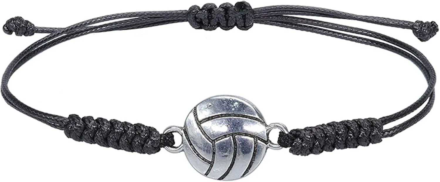Football Bracelets, Length Adjustable Unisex Cute Handmade Paracord Bracelets Sports Bracelets Teen Bracelets