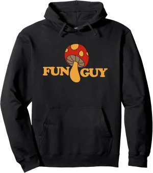Fun guy mushroom pullover hoodie funny retro style graphic Pullover Hoodie