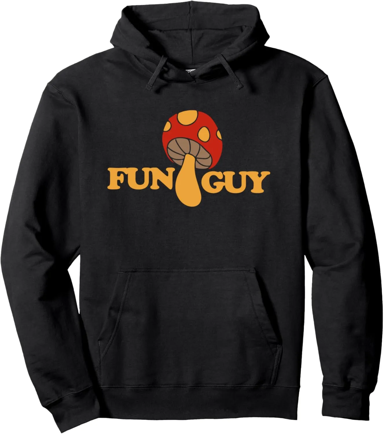 Fun guy mushroom pullover hoodie funny retro style graphic Pullover Hoodie