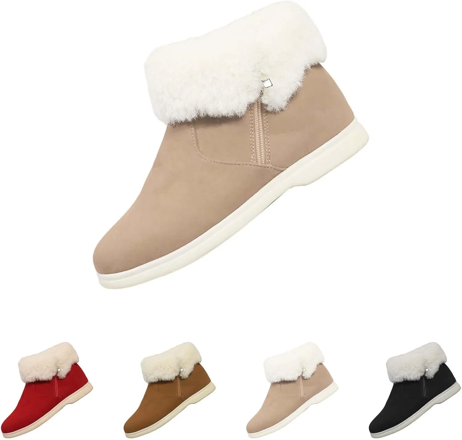 Furry Snow Boots for Women Zapatos Para Invierno Mujer Botas De Invierno Womens Duck Boots Winter Boots for Women Fashion Size 12