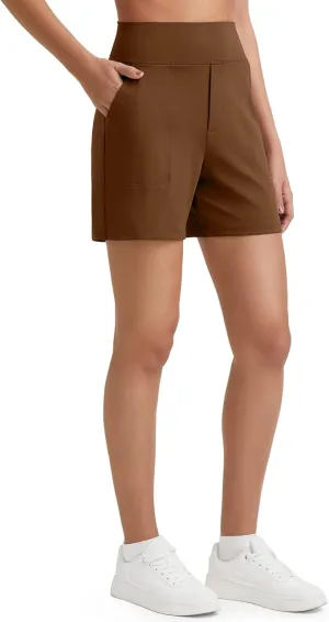 G4Free Women's 5'' Athletic Shorts High Waisted Running Yoga Shorts Summer Casual Shorts with Pockets