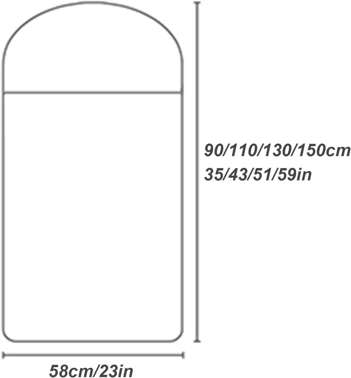 Garment Bags for Hanging Clothes, Suit Bags for Closet Storage with a Clear Window, Protector Cover with Zipper(Gray,58x110cm/23x43in)
