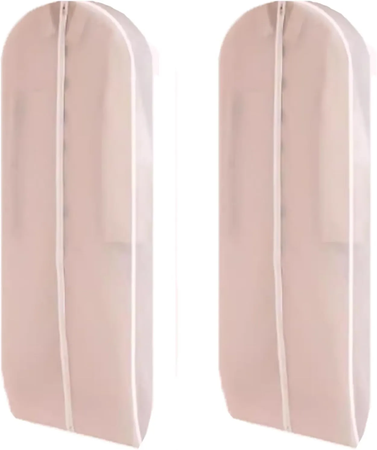 Garment Bags for Hanging Clothes, Translucent Coat Bags for Closet Storage, Clothes Cover with Zipper for Down Jacket, Suits, Thick Coat, 2 Packs(60x130x10cm/24x51x4in)